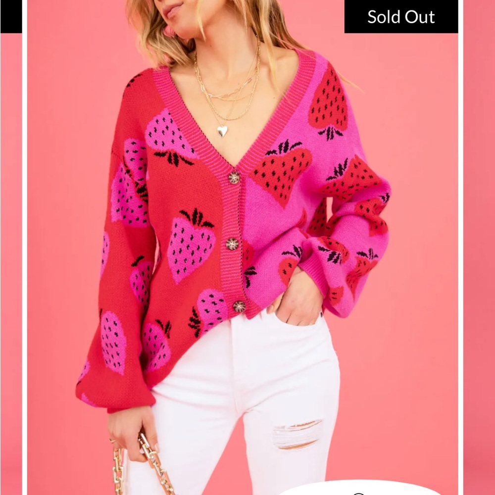 NWT SOLD OUT strawberry cardigan